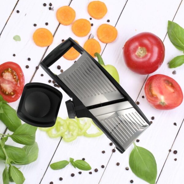 Vitesseroues 685506 Mandoline professionnelle, mandoline manuelle, tranche légumes, mandoline pour légumes, mandoline de cuisine – Image 6